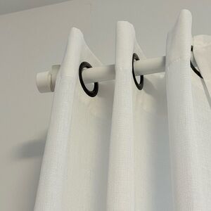 White Grommet Curtain Panel